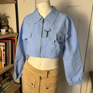 BDG Cropped Blue Utility Jacket NWT S